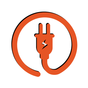 electrical inspections graphic orange cord in a circle